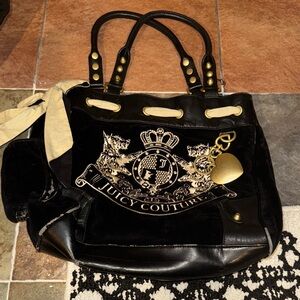 Juicy Couture Black and Gold Tote Bag